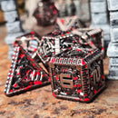 Waygate Warden Blood Splatter Metal RPG Dice Set of 7