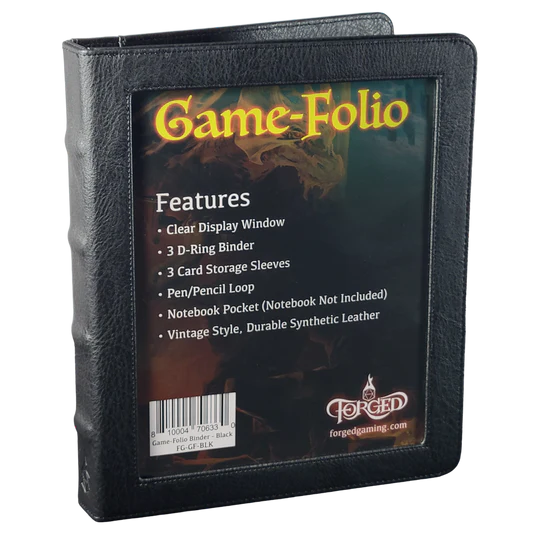 Game-Folio RPG Binder and Character Journal  - Black