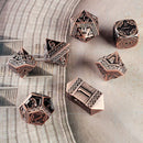 Nahuatl's Chance Copper Metal RPG Dice Set of 7