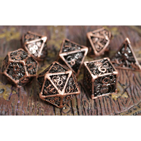Copper Dofleini Hollow Metal Dice Set