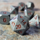 Iron Red Set of 7 Metal Dice