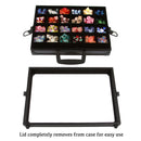 Dice Display Case and Rolling Tray with 2 Removable Divided Dice Trays - Storage Box Holds up to 480 Metal or Plastic Polyhedral Dice Sets