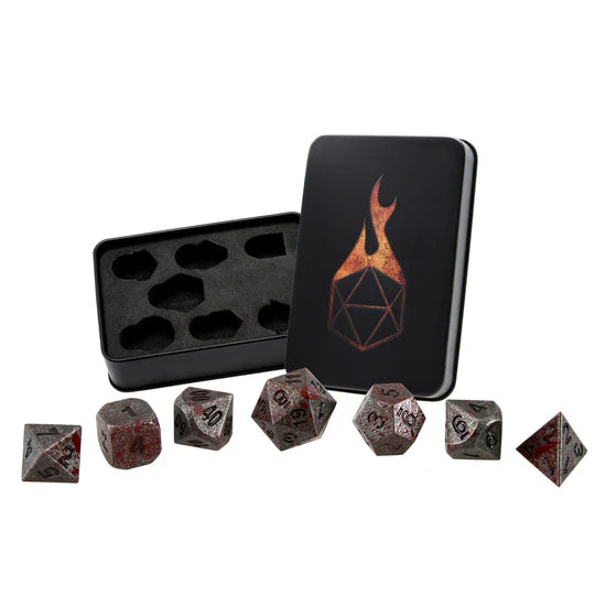 Iron Blood Set of 7 Metal Dice