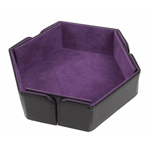 Hex Magnetic Folding Dice Tray - Purple