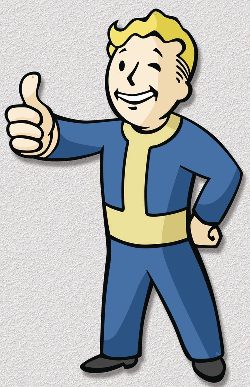 Fallout - Vault Boy Die-Cut Metal Sign (6x9)