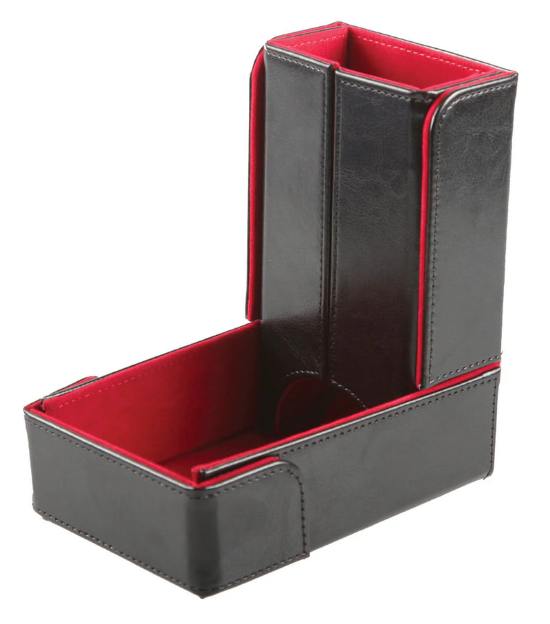 The Keep: Compact Magnetic Dice Tower and Dice Tray - Red