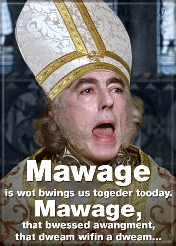 Princess Bride Mawage Magnet 2.5" x 3.5"