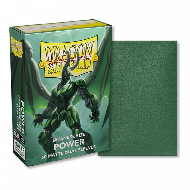 DRAGON SHIELD: DUAL MATTE JAPANESE: METALLIC GREEN-POWER (60CT)