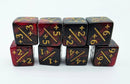 +1/+1 Red & Black Counters for Magic - set of 8