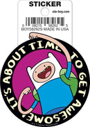 Adventure Time Finn Time to Get Awesome Die Cut Sticker
