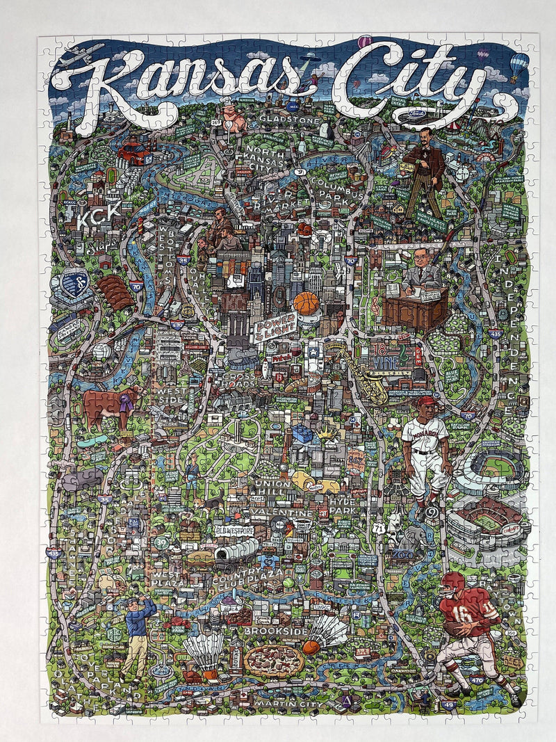 Kansas City Map | 1,000 Piece Puzzle