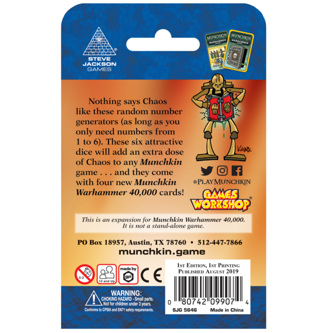 Munchkin Warhammer 40,000 Chaos Dice