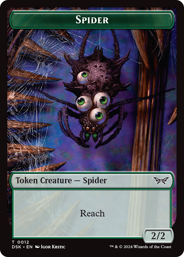 Insect (0013) // Spider Double-Sided Token [Duskmourn: House of Horror Insect (0013) // Spider Double-Sided Token [Duskmourn: House of Horror