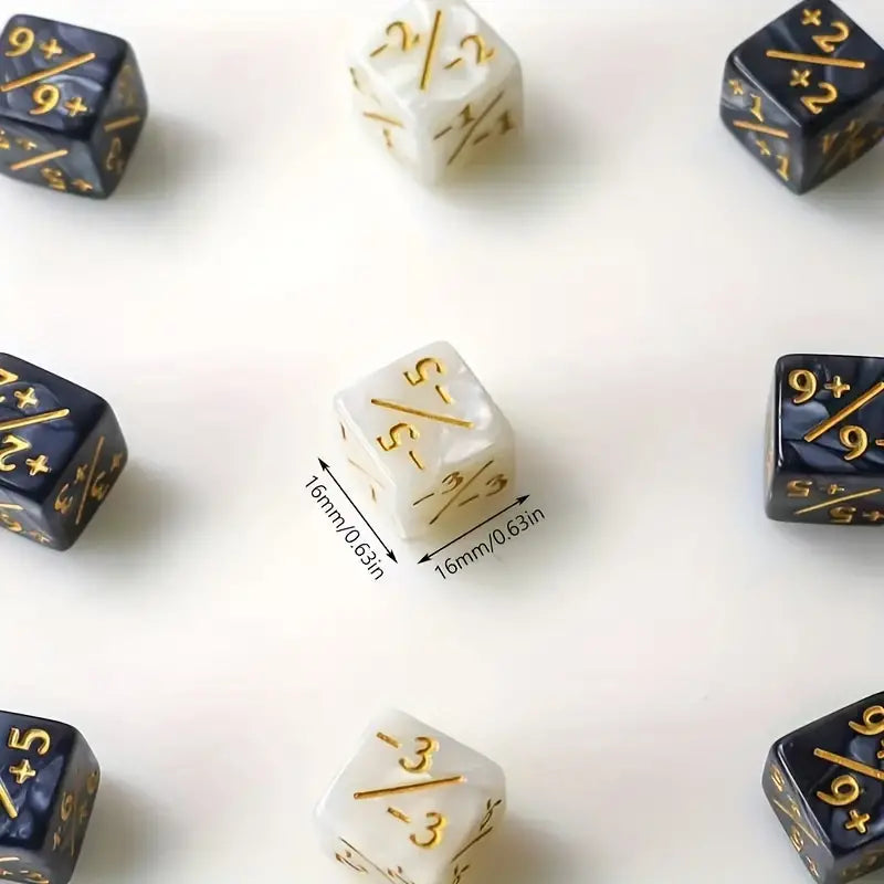 Counter Dice Combo - Black/White +1 / -1 (4 of each)