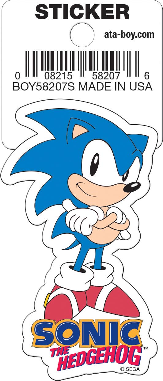 Sonic Arms Crossed Die Cut 3" Vinyl Sticker