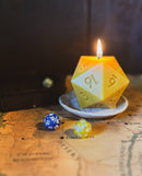 D20 Dice - 100% Beeswax Candle - Handmade