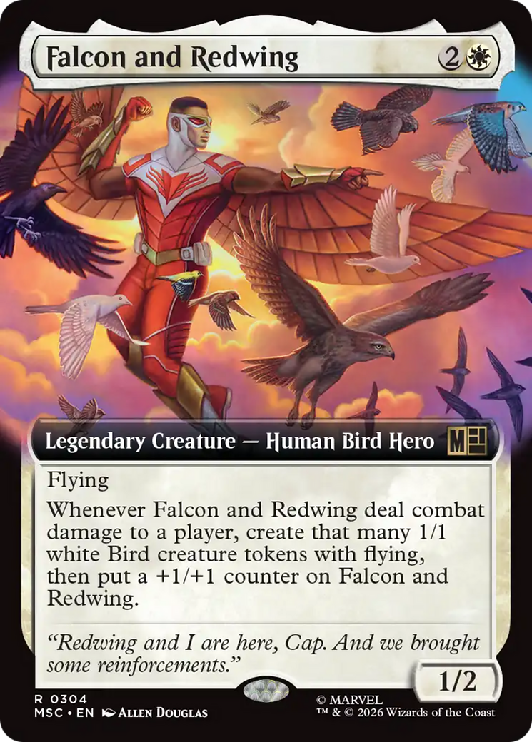 Falcon and Redwing (Extended Art) [Marvel Super Heroes Commander]