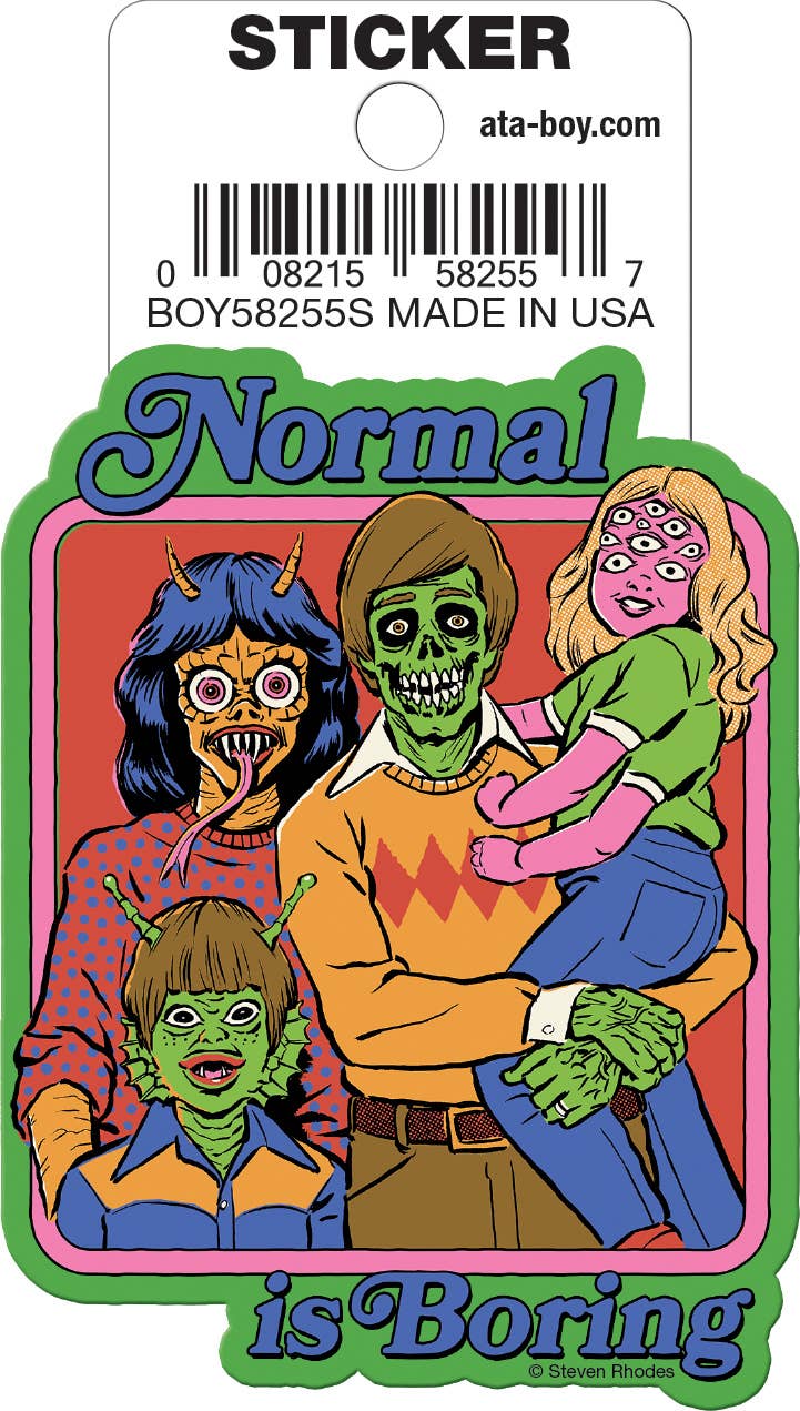 Steven Rhodes Normal is Boring Die Cut 3" Vinyl Sticker