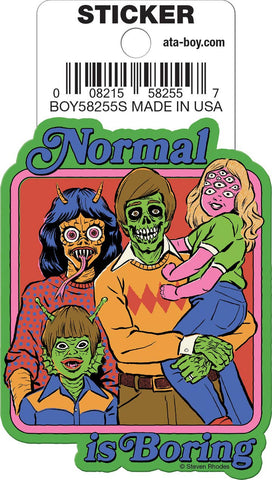 Steven Rhodes Normal is Boring Die Cut 3" Vinyl Sticker