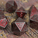 Deco Red Gun Metal Dice Set