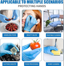 Blue Nitrile Exam Gloves, 4 Mil Latex-Free, 100 Pcs : M