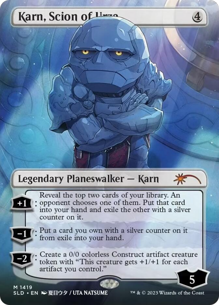 mtg karn cards Karn, Scion of Urza (Rainbow Foil) [Secret Lair Drop Series]
