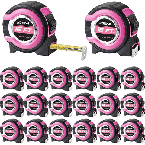 16ft Pink Measuring Tape with Fractions – Easy Read