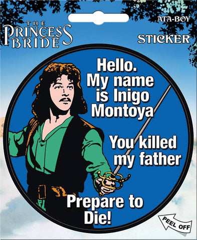 Princess Bride Inigo Montoya PB Stickers
