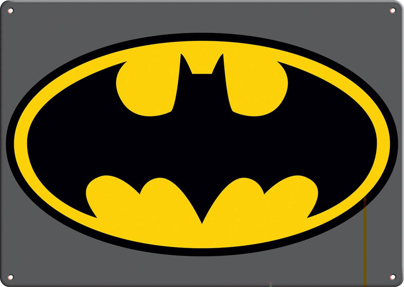 Batman Logo Metal Sign (11.5" x 8.25")