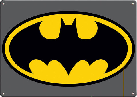 Batman Logo Metal Sign (11.5" x 8.25")
