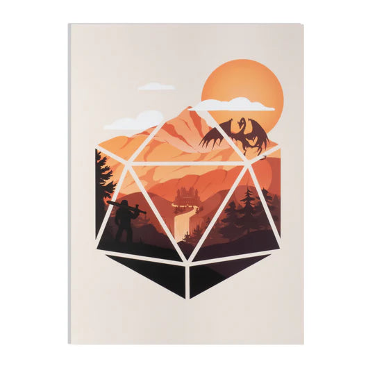 GlassStaff Greeting Card: D20 Sunset
