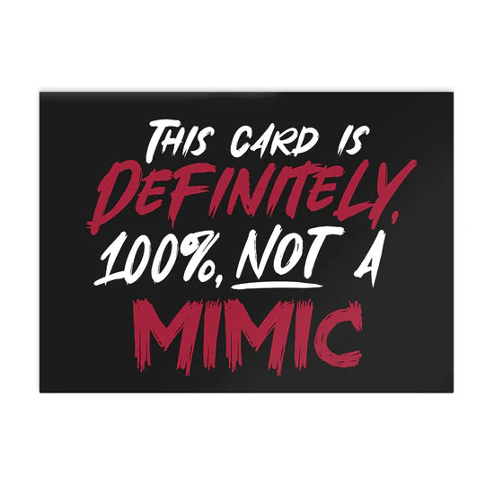 GlassStaff Greeting Card: Definitely not a mimic