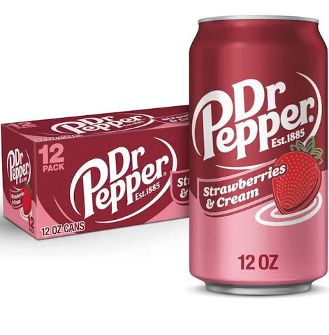 Dr Pepper Strawberry Soda 12 fl. oz. cans