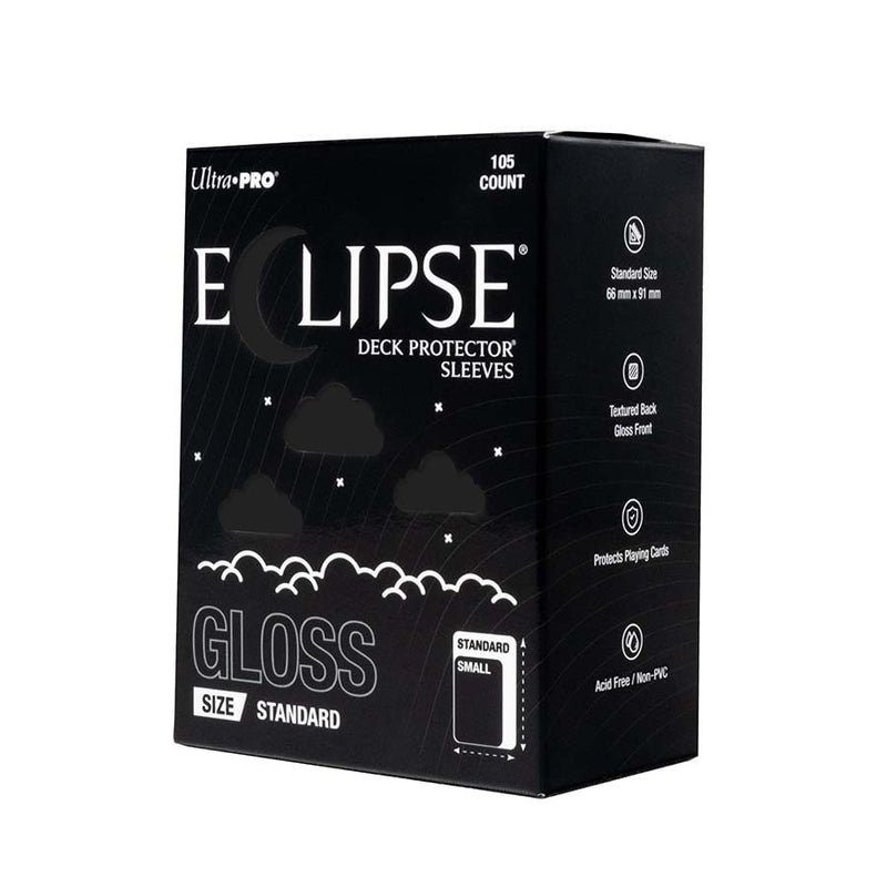ULTRA PRO: ECLIPSE SLEEVES: STANDARD GLOSS DECK PROTECTORS: JET BLACK