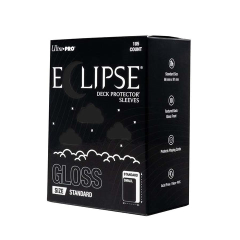 ULTRA PRO: ECLIPSE SLEEVES: STANDARD GLOSS DECK PROTECTORS: JET BLACK