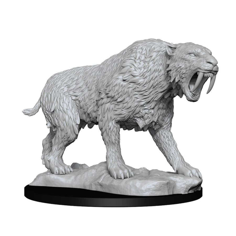 IZKIDS DEEPCUTS UNPAINTED MINIATURES: W14 SABER-TOOTHED TIGER