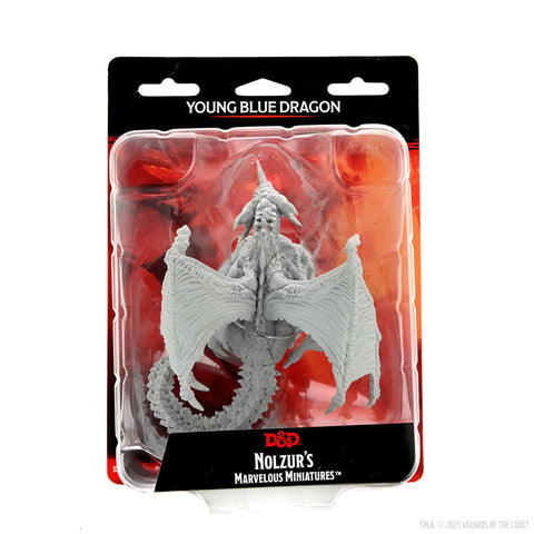 D&D: NOLZUR'S MARVELOUS UNPAINTED MINIATURES - Young Blue Dragon