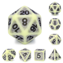 Lightning Temple: 7 Die Polyhedral Ancient Dice Set (Yellow)