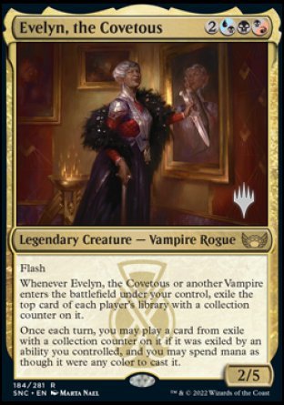 Evelyn, the Covetous (Promo Pack) [Streets of New Capenna Promos]