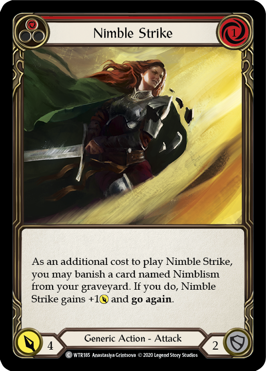 Nimble Strike (Red) [WTR185] Unlimited Edition Rainbow Foil