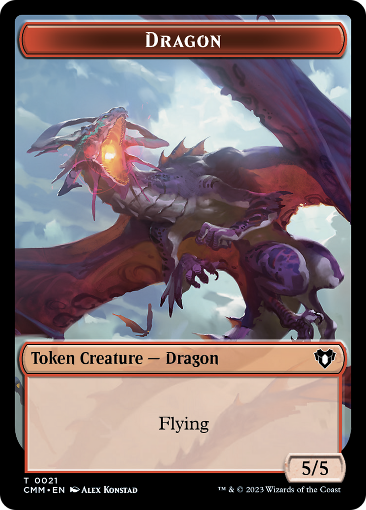 Eldrazi Spawn // Dragon (0021) Double-Sided Token [Commander Masters Tokens]