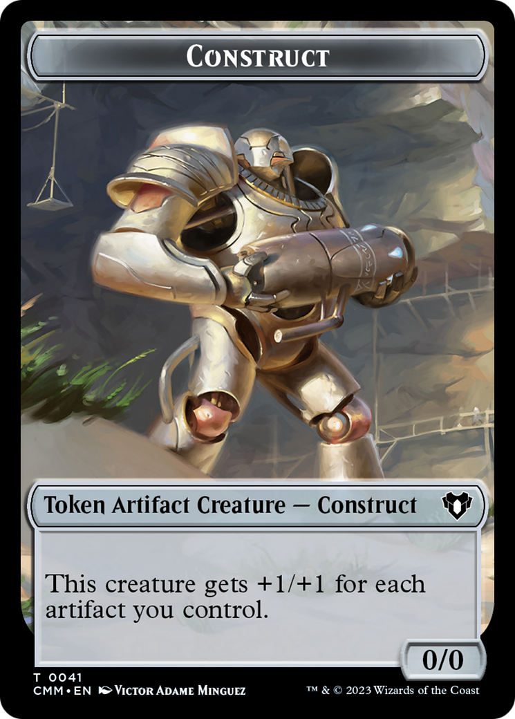 Clue // Construct (0041) Double-Sided Token [Commander Masters Tokens]