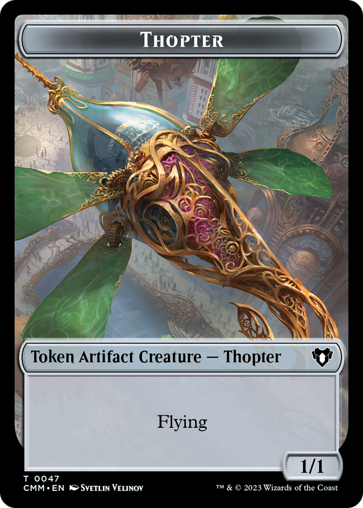 Thopter // Elemental (0025) Double-Sided Token [Commander Masters Tokens]