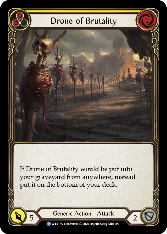 Drone of Brutality (Yellow) [WTR165] Unlimited Edition Rainbow Foil