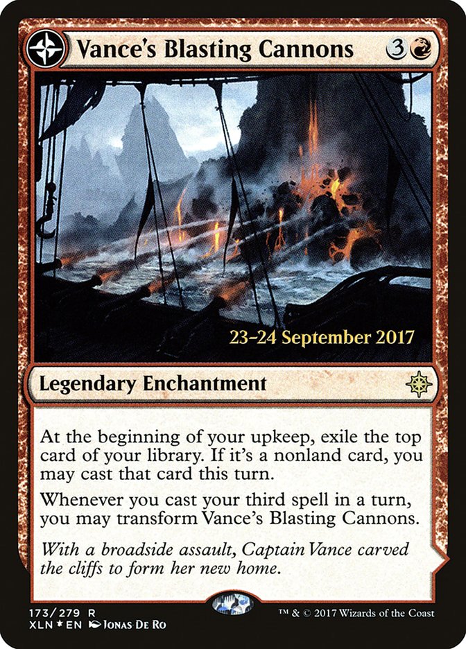 Vance's Blasting Cannons // Spitfire Bastion  [Ixalan Prerelease Promos]