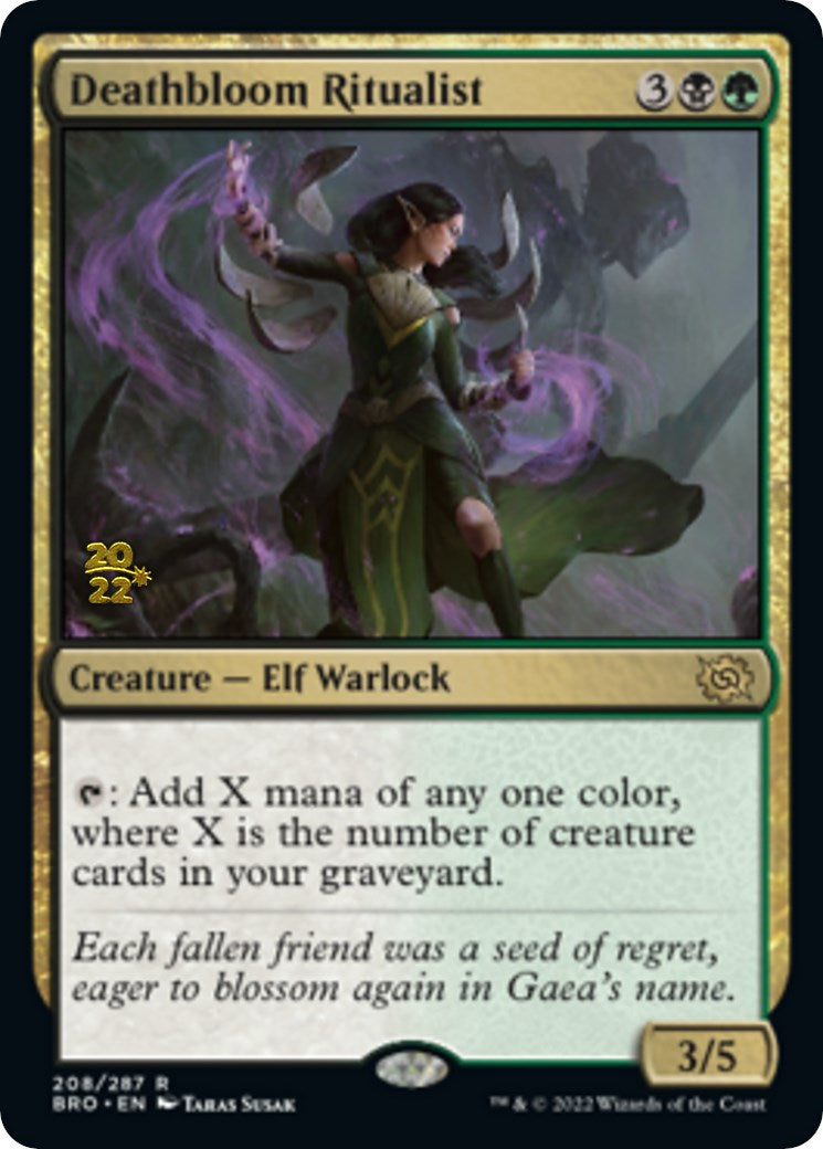 Deathbloom Ritualist [The Brothers' War: Prerelease Promos]