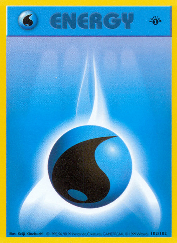 Water Energy (102/102) (Shadowless) [Base Set 1st Edition]