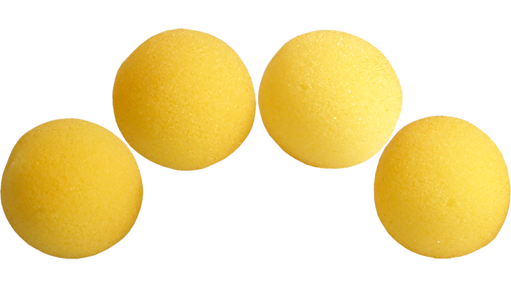 2 inch Super Soft Sponge Ball (Yellow) Pack of 4
