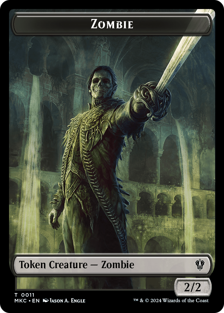 Copy // Zombie Double-Sided Token [Murders at Karlov Manor Commander Tokens]