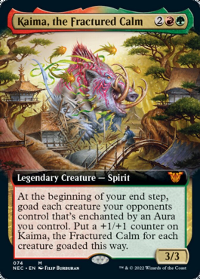 Kaima, the Fractured Calm (Extended) [Kamigawa: Neon Dynasty Commander Kaima, the Fractured Calm (Extended) [Kamigawa: Neon Dynasty Commander